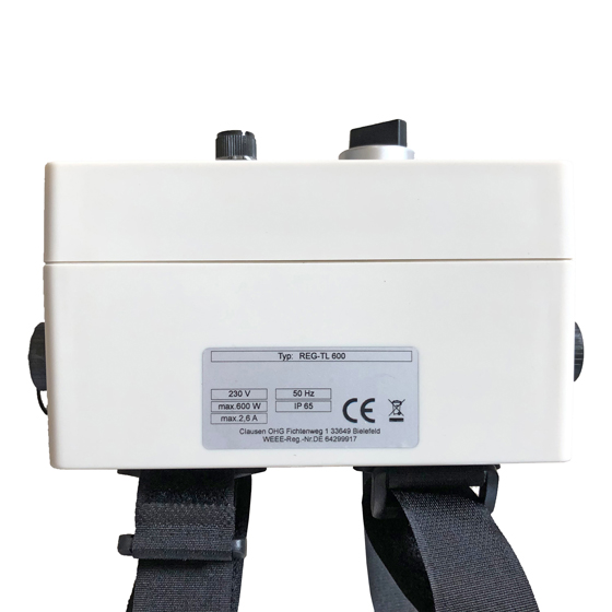 Steuerbox LEHMAR für Zeltleuchten TentLight, zum Dimmen/Ein-/Ausschalten, Anschluss 230 V,  5 m Anschlussleitung mit Stecker IP68