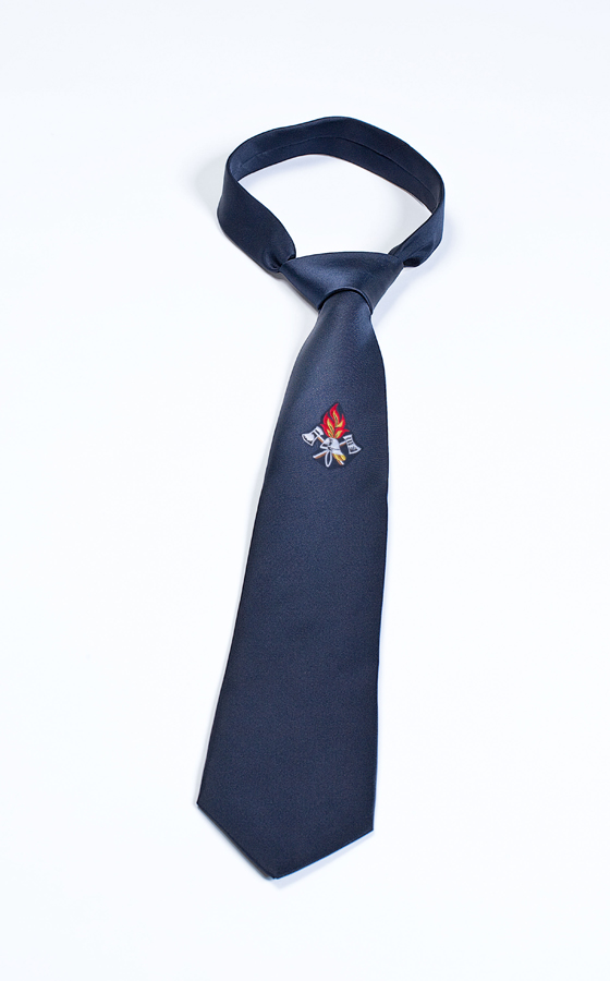Krawatte HAUCKE, dunkelblau, mit Emblem