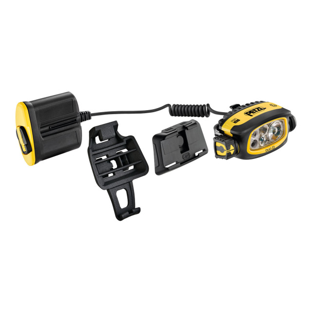 Stirnlampe PETZL DUO Z2, ATEX-Zulassung, mit Batterie, Halterungen für Helm Vertex und Strato, 3 Jahre Garantie