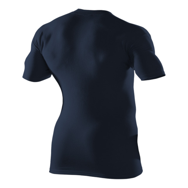Funktions-T-Shirt COMAZO mit Rundhals, 1/2 Arm, 60% Baumwolle/40% Polyamid, marine