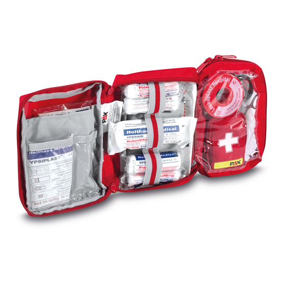 Erste-Hilfe-Tasche PAX S, aus PAX-Light, rot, mitseparater Tablettentasche