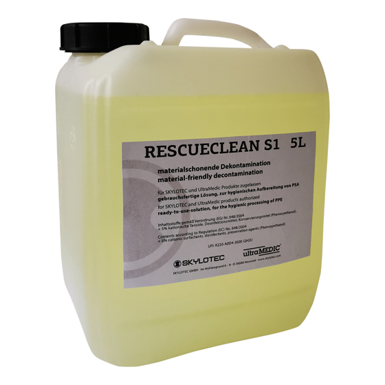 Dekontaminationsmittel RESCUECLEAN S1, zur Aufbereitung textiler PSA, 5-l-Kanister