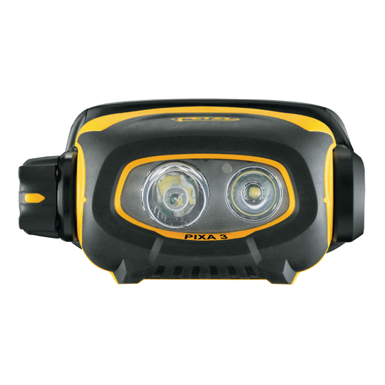 Stirnlampe PETZL PIXA 3, ATEX-Zulassung, 3 Leuchtmodi, mit 2 AA-Batterien, Kopfband, 3 Jahre Garantie