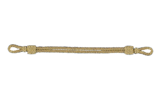 Mützenkordel, 32 cm lang. Goldfarbig, 6 mm, InoxDraht