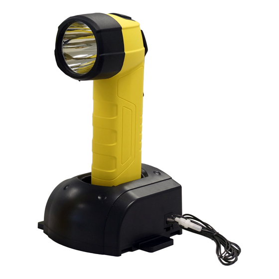 Handlampe ACCULUX HL-12 EX. DIN 14649, ATEX-Zul. Z one 1/21, Power-LED, mit LiIon-Akku und Ladegerät 12/24 V zum Festeinbau