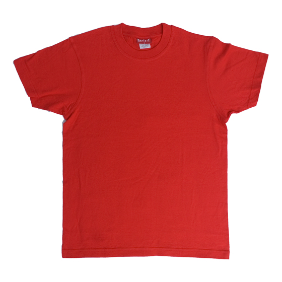 T-Shirt rot, 100% Baumwolle 215 g/m², formstabileSchlauchware