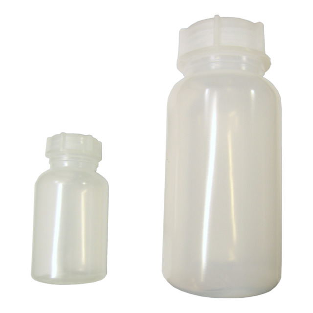 Weithalsflasche 1000 ml, LDPE, transparent, mit Schraubverschluss