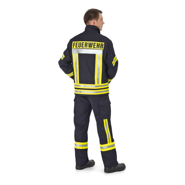 Feuerwehrjacke WATEX Perception, HuPF Teil 3, DINEN ISO 11612. 100% Baumwolle FR, schwarzblau, Reflexstreifen HuPF Teil 1 09/2006,RS FEUERWEHR,PSA