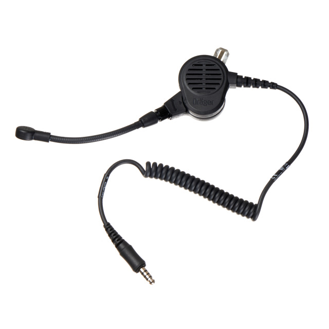 Hör-Sprechgarnitur DRÄGER HPS-COM Boom Mic, für Helme HPS 7000, mit Schwanenhalsmikrofon, Länge 165mm, mit Geräuschkompensation