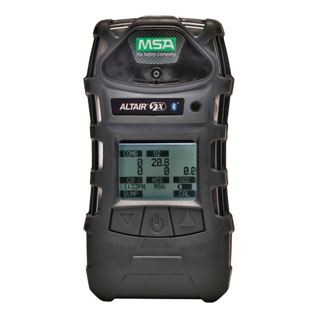 Gasmessgerät MSA Altair 5X Ex O2 CO H2S, Monochromdisplay. Mit LiIon-Akku, Ladegerät 230 V, integrierter Pumpe und Schlauch. 3 Jahre