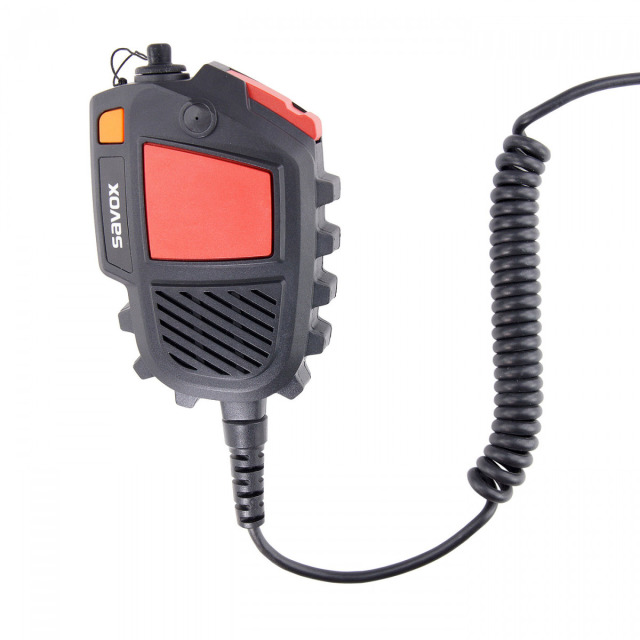 Com-Control-Einheit SAVOX C-C550,mit Funkgerätestecker für Kenwood TK 290und Mikrofon-Lautsprecher, 2 große PTT-Tasten