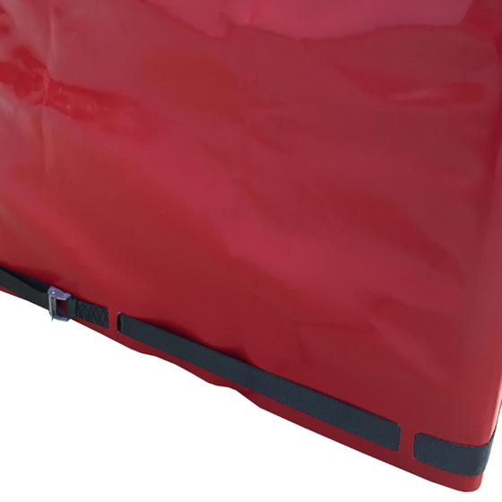 Abdeckplane für DIN Stromerzeuger, Farbe rot, (LxBxH) 820x440x580 mm