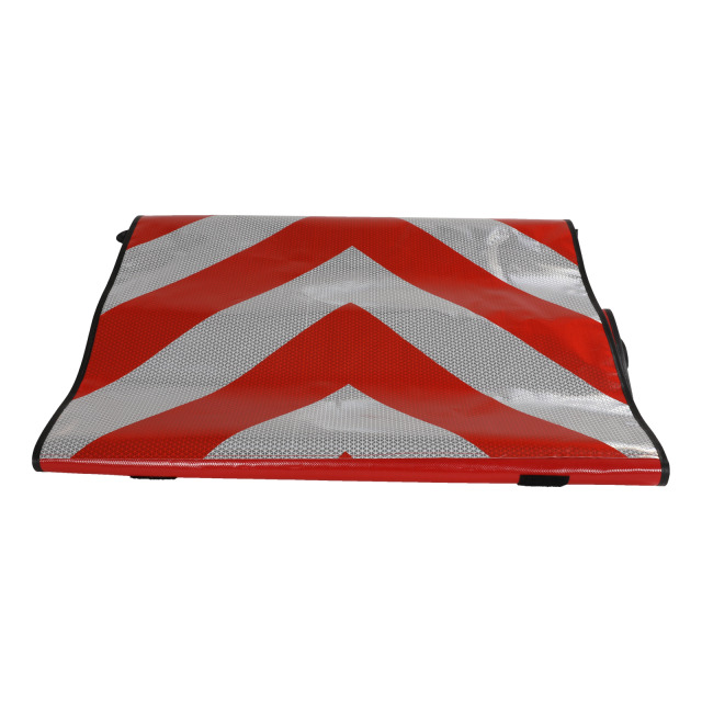 Abdeckplane FlexTech für Schlauchtrommel der EPH BARTH SCHLAUCH, schmale Ausführung, aus PVC, rot, mit reflektierender Folie weiß/rot