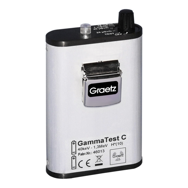 Dosisleistungswarner GRAETZ GammaTest C, DetektorGeiger-Müller-Zählrohr mit Energiefilter, Messgröße H*(10)