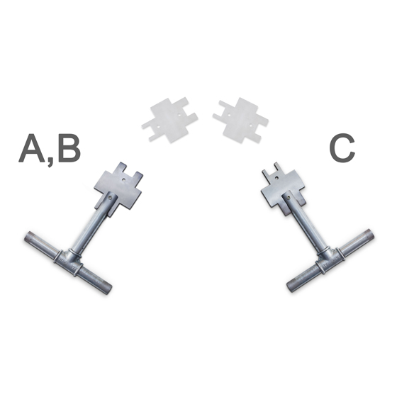 Universal-Montageschlüssel für Knaggenteile StorzA, B, C Passend für alle gängigen Fabrikate
