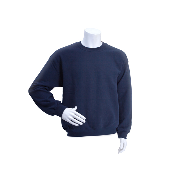 Sweatshirt dunkelblau, 100% Baumwolle, Rückenaufschrift FEUERWEHR in weiß