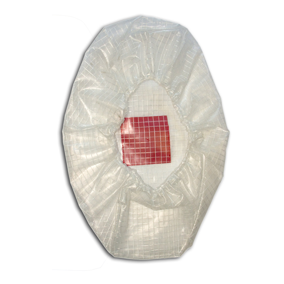 Schutzhülle für Pulverlöscher bis 6 kg Füllinhalt,aus PVC-Gitterfolie