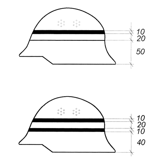 Taktisches Funktionsabzeichen Wehrführer/Kommandant. 750 mm lang, 10 mm breit, rot reflektierend