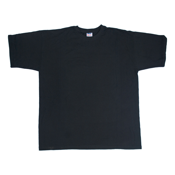 T-Shirt schwarz, 100% Baumwolle 215 g/m², formstabile Schlauchware
