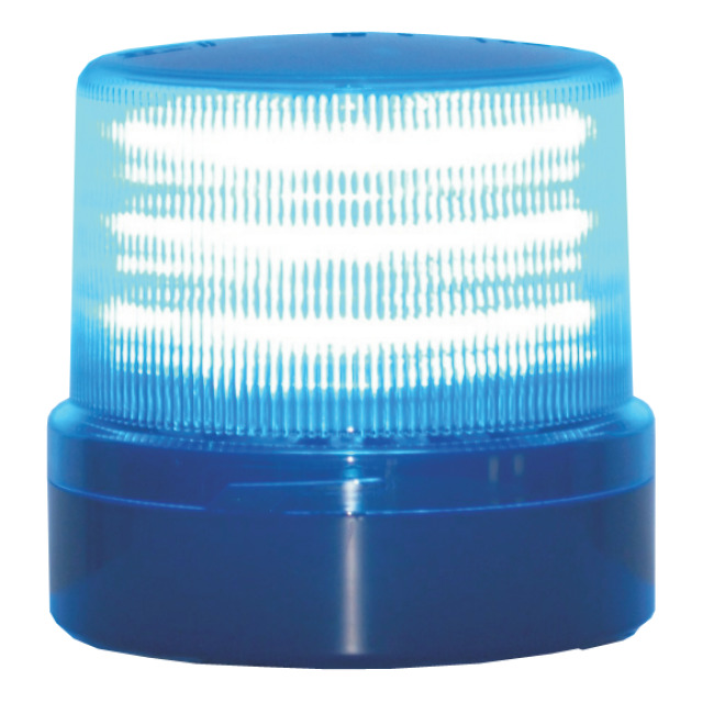 Doppelblitz-Kennleuchte HÄNSCH COMET-B LED, DIN 14620, Form B1. Blaue Lichthaube, Anschluss 9-32 V,zur Festmontage auf Fahrzeugdächern