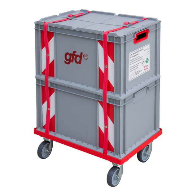 Rollwagen für Flaschenbox gfd, gfd 2.x, gfd 3.0, 4Lenkrollen, Tragkraft 250 kg
