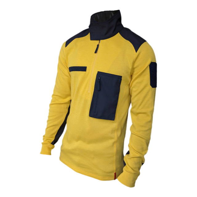 Fireshirt Premium COMAZO, 2-Schicht-Material Aramid/Viskose/Lenzing, gelb/marine