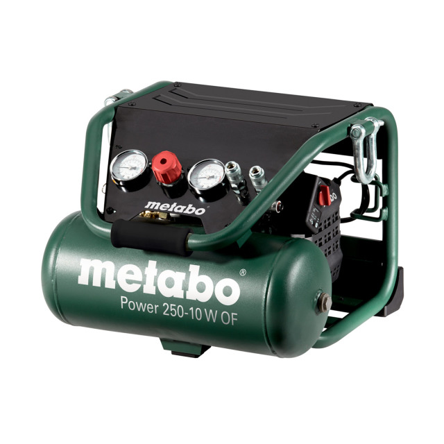 Kompressor METABO Power 250-10 W OF. Motor 1,5 kW,Druckbehältervolumen 10 l, Höchstdruck 10 bar