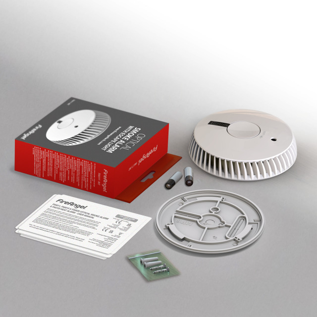 Rauchmelder FireAngel FA-6111-INT, wechselbare Batterien, integriertes Flutlicht, DIN EN 14604