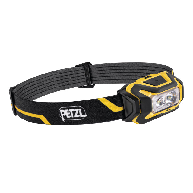 Stirnlampe PETZL ARIA 2, 3 Leuchtmodi, mit 3 AAA-Batterien, Kopfband, 5 Jahre Garantie