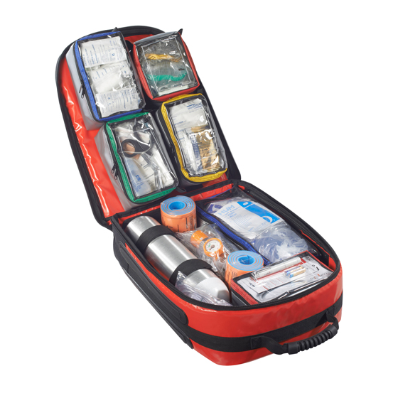 Notfallrucksack RESCUE I aus ultraPLAN, 6 Modultaschen, Halter für Sauerstoffflasche, Fronttasche. Ohne Füllung