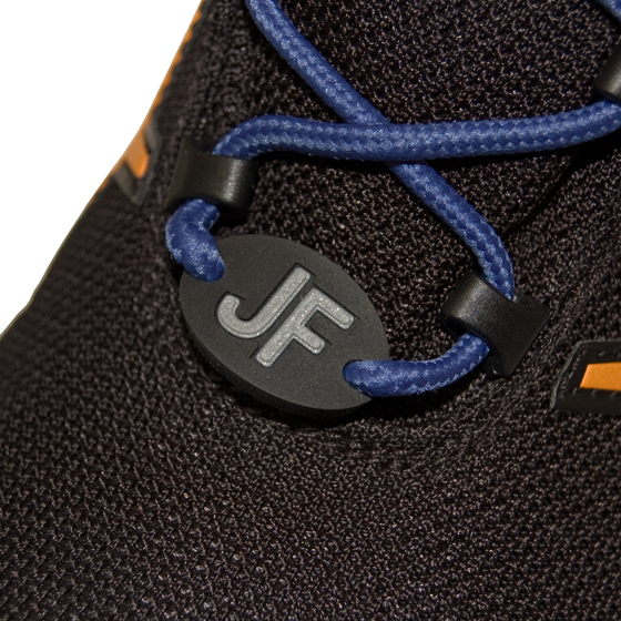 Schnürschuh Jugendfeuerwehr YOUNG FIRESTAR JF Safety HAIX, schwarz/orange/blau,  Schriftzug JF in silber, PSA II