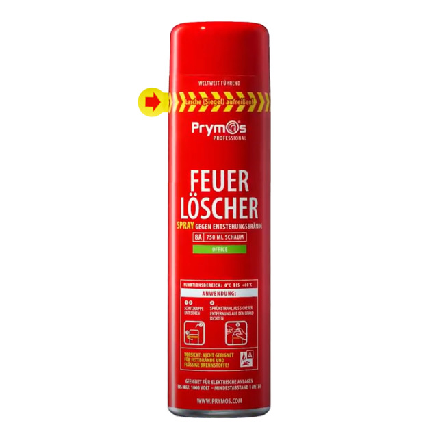 Feuerlöschspray PRYMOS OFFICE, Brandklassen A, F, 700-ml-Dose