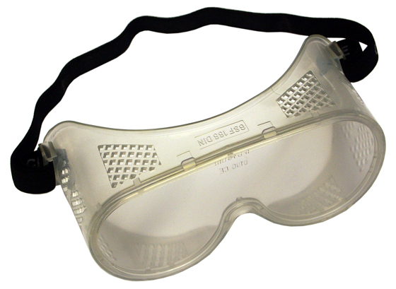 Schutzbrille DIN EN 166, über Korrektionsbrille tragbar. Diese Brille erfüllt auch die Anforderungender DIN EN 175, PSA II
