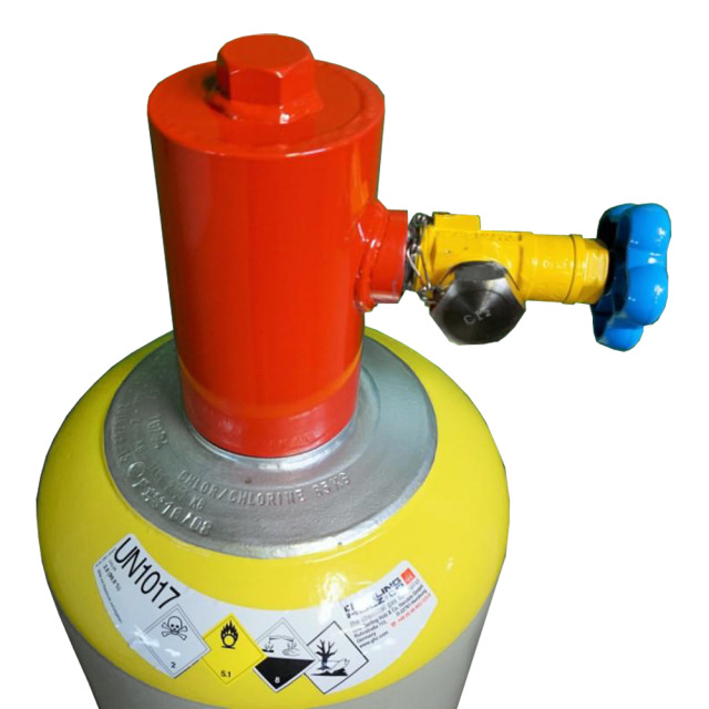 Notfallausrüstung für Chlorgasflaschen 65 kg, zumAbdichten von Leckagen im Ventilbereich