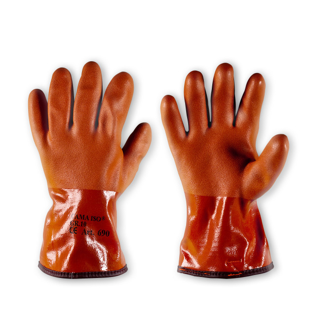5-Finger-Handschuhe ISOTEMP, mit Wollflausch gefüttert, Länge 30 cm, Größe 10/11 , PSA III