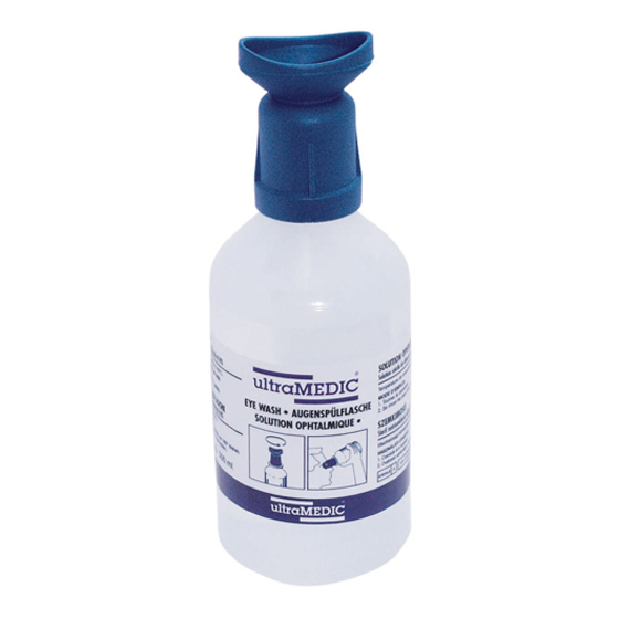 Augenspülflasche, gefüllt mit 500 ml steriler Kochsalzlösung (0,9%)