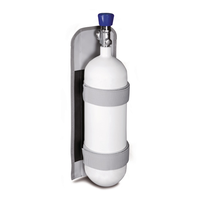 Sauerstoffflaschenhalterung PAX 2 l, aus PAX-Tec,grau