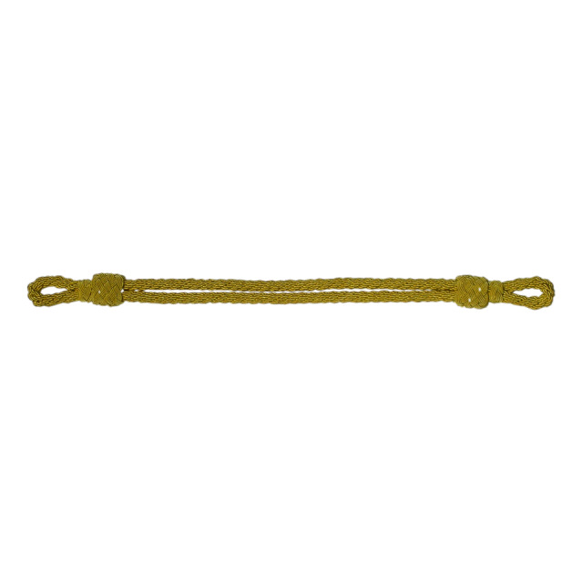 Mützenkordel, 32 cm lang. Goldfarbig, 6 mm